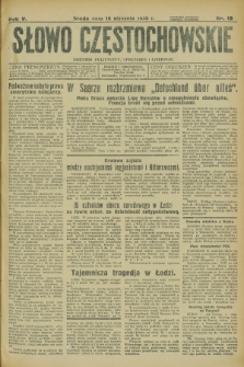 Słowo Częstochowskie : dziennik polityczny, społeczny i literacki. R.5, nr 13 (16 stycznia 1935)