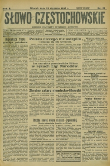 Słowo Częstochowskie : dziennik polityczny, społeczny i literacki. R.5, nr 18 (22 stycznia 1935)