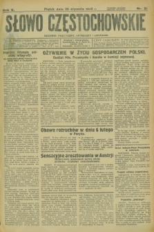 Słowo Częstochowskie : dziennik polityczny, społeczny i literacki. R.5, nr 21 (25 stycznia 1935)