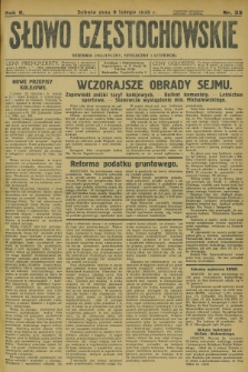 Słowo Częstochowskie : dziennik polityczny, społeczny i literacki. R.5, nr 33 (9 lutego 1935)