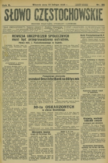 Słowo Częstochowskie : dziennik polityczny, społeczny i literacki. R.5, nr 35 (12 lutego 1935)