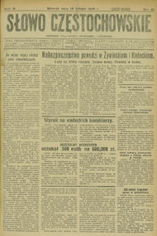 Słowo Częstochowskie : dziennik polityczny, społeczny i literacki. R.5, nr 41 (19 lutego 1935)
