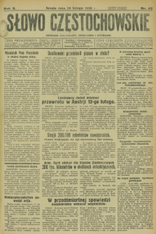 Słowo Częstochowskie : dziennik polityczny, społeczny i literacki. R.5, nr 42 (20 lutego 1935)