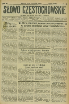 Słowo Częstochowskie : dziennik polityczny, społeczny i literacki. R.5, nr 51 (2 marca 1935)