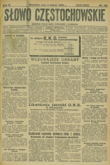Słowo Częstochowskie : dziennik polityczny, społeczny i literacki. R.5, nr 52 (3 marca 1935)