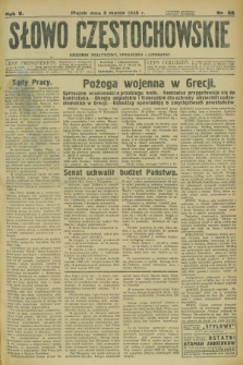 Słowo Częstochowskie : dziennik polityczny, społeczny i literacki. R.5, nr 56 (8 marca 1935)
