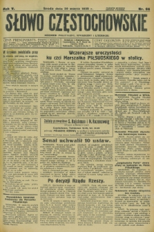 Słowo Częstochowskie : dziennik polityczny, społeczny i literacki. R.5, nr 66 (20 marca 1935)