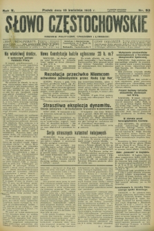 Słowo Częstochowskie : dziennik polityczny, społeczny i literacki. R.5, nr 92 (19 kwietnia 1935)