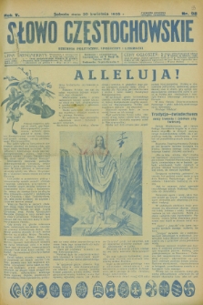 Słowo Częstochowskie : dziennik polityczny, społeczny i literacki. R.5, nr 93 (20 kwietnia 1935)
