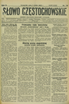 Słowo Częstochowskie : dziennik polityczny, społeczny i literacki. R.5, nr 101 (2 maja 1935)