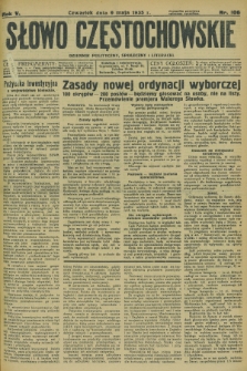 Słowo Częstochowskie : dziennik polityczny, społeczny i literacki. R.5, nr 106 (9 maja 1935)