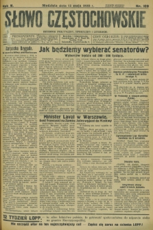 Słowo Częstochowskie : dziennik polityczny, społeczny i literacki. R.5, nr 109 (12 maja 1935)