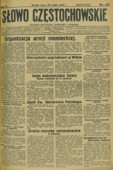 Słowo Częstochowskie : dziennik polityczny, społeczny i literacki. R.5, nr 123 (29 maja 1935)