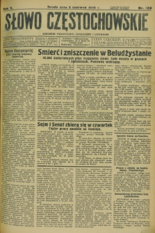Słowo Częstochowskie : dziennik polityczny, społeczny i literacki. R.5, nr 128 (5 czerwca 1935)