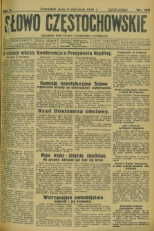 Słowo Częstochowskie : dziennik polityczny, społeczny i literacki. R.5, nr 129 (6 czerwca 1935)