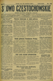 Słowo Częstochowskie : dziennik polityczny, społeczny i literacki. R.5, nr 133 (12 czerwca 1935)