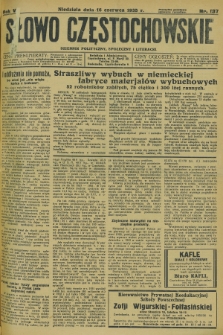 Słowo Częstochowskie : dziennik polityczny, społeczny i literacki. R.5, nr 137 (16 czerwca 1935)