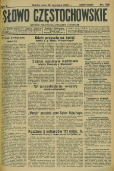 Słowo Częstochowskie : dziennik polityczny, społeczny i literacki. R.5, nr 139 (19 czerwca 1935)