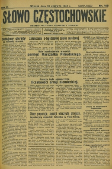 Słowo Częstochowskie : dziennik polityczny, społeczny i literacki. R.5, nr 143 (25 czerwca 1935)