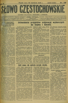 Słowo Częstochowskie : dziennik polityczny, społeczny i literacki. R.5, nr 146 (28 czerwca 1935)