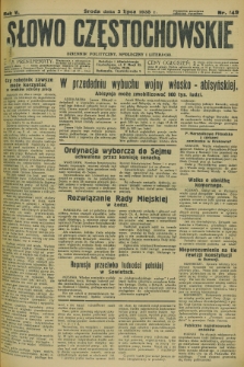 Słowo Częstochowskie : dziennik polityczny, społeczny i literacki. R.5, nr 149 (3 lipca 1935)