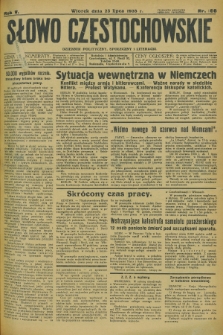 Słowo Częstochowskie : dziennik polityczny, społeczny i literacki. R.5, nr 166 (23 lipca 1935)
