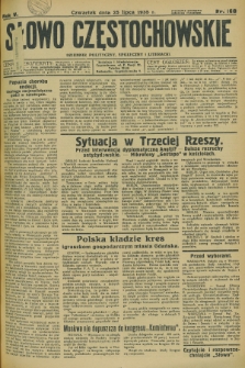Słowo Częstochowskie : dziennik polityczny, społeczny i literacki. R.5, nr 168 (25 lipca 1935)