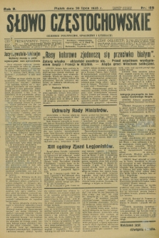 Słowo Częstochowskie : dziennik polityczny, społeczny i literacki. R.5, nr 169 (26 lipca 1935)