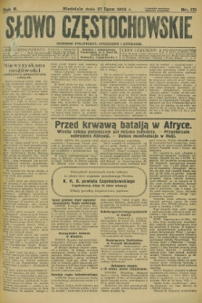 Słowo Częstochowskie : dziennik polityczny, społeczny i literacki. R.5, nr 171 (27 lipca 1935)
