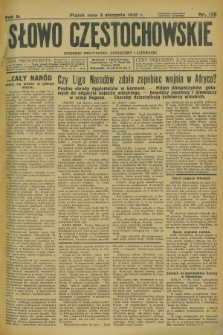 Słowo Częstochowskie : dziennik polityczny, społeczny i literacki. R.5, nr 175 (2 sierpnia 1935)