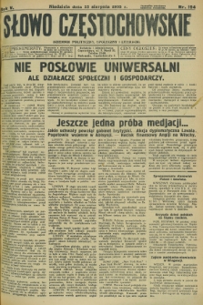 Słowo Częstochowskie : dziennik polityczny, społeczny i literacki. R.5, nr 194 (25 sierpnia 1935)
