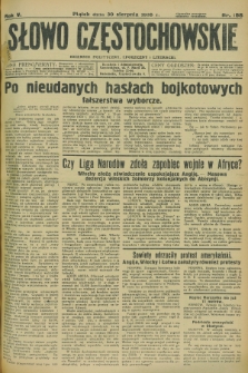 Słowo Częstochowskie : dziennik polityczny, społeczny i literacki. R.5, nr 198 (30 sierpnia 1935)