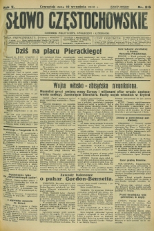 Słowo Częstochowskie : dziennik polityczny, społeczny i literacki. R.5, nr 215 (19 września 1935)