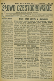 Słowo Częstochowskie : dziennik polityczny, społeczny i literacki. R.5, nr 219 (24 września 1935)