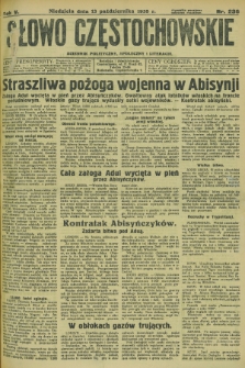 Słowo Częstochowskie : dziennik polityczny, społeczny i literacki. R.5, nr 236 (13 października 1935)