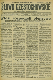 Słowo Częstochowskie : dziennik polityczny, społeczny i literacki. R.5, nr 244 (23 października 1935)