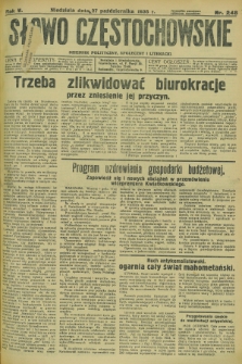 Słowo Częstochowskie : dziennik polityczny, społeczny i literacki. R.5, nr 248 (27 października 1935)