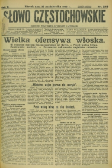 Słowo Częstochowskie : dziennik polityczny, społeczny i literacki. R.5, nr 249 (29 października 1935)