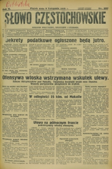 Słowo Częstochowskie : dziennik polityczny, społeczny i literacki. R.5, nr 257 (8 listopada 1935)