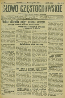 Słowo Częstochowskie : dziennik polityczny, społeczny i literacki. R.5, nr 268 (21 listopada 1935)