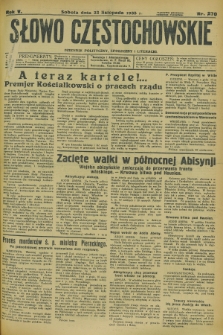 Słowo Częstochowskie : dziennik polityczny, społeczny i literacki. R.5, nr 270 (23 listopada 1935)