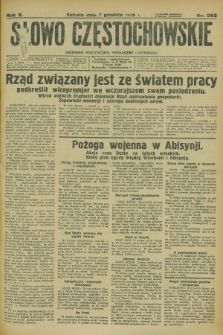 Słowo Częstochowskie : dziennik polityczny, społeczny i literacki. R.5, nr 282 (7 grudnia 1935)