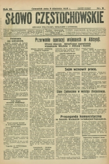 Słowo Częstochowskie : dziennik polityczny, społeczny i literacki. R.6, nr 6 (9 stycznia 1936)