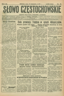 Słowo Częstochowskie : dziennik polityczny, społeczny i literacki. R.6, nr 8 (11 stycznia 1936)