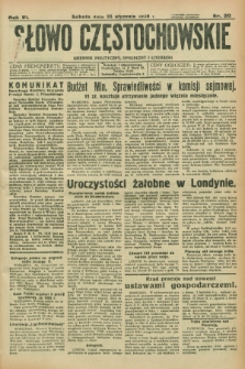 Słowo Częstochowskie : dziennik polityczny, społeczny i literacki. R.6, nr 20 (25 stycznia 1936)