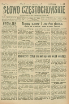 Słowo Częstochowskie : dziennik polityczny, społeczny i literacki. R.6, nr 25 (31 stycznia 1936)
