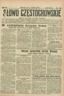 Słowo Częstochowskie : dziennik polityczny, społeczny i literacki. R.6, nr 28 (4 lutego 1936)