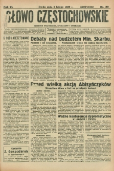 Słowo Częstochowskie : dziennik polityczny, społeczny i literacki. R.6, nr 29 (5 lutego 1936)