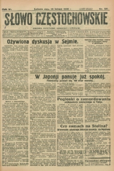 Słowo Częstochowskie : dziennik polityczny, społeczny i literacki. R.6, nr 50 (29 lutego 1936)