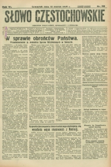 Słowo Częstochowskie : dziennik polityczny, społeczny i literacki. R.6, nr 60 (12 marca 1936)